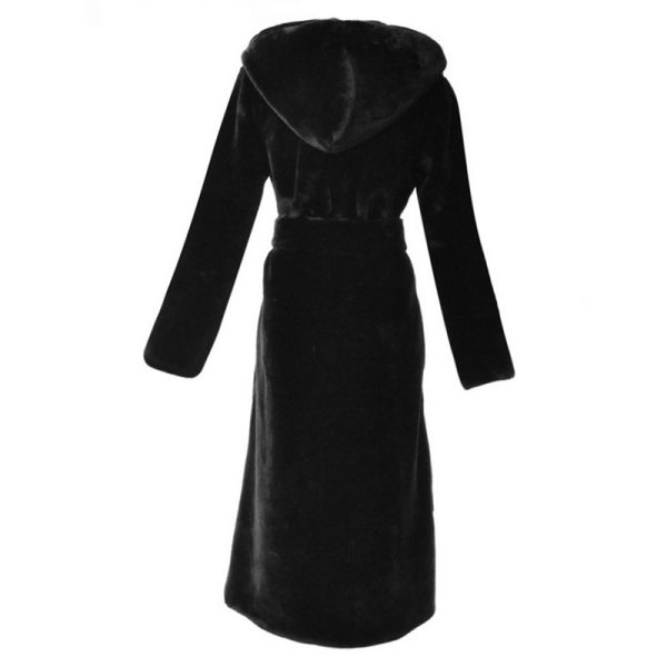 Women's Long Artificial Mink Coat - Image 4