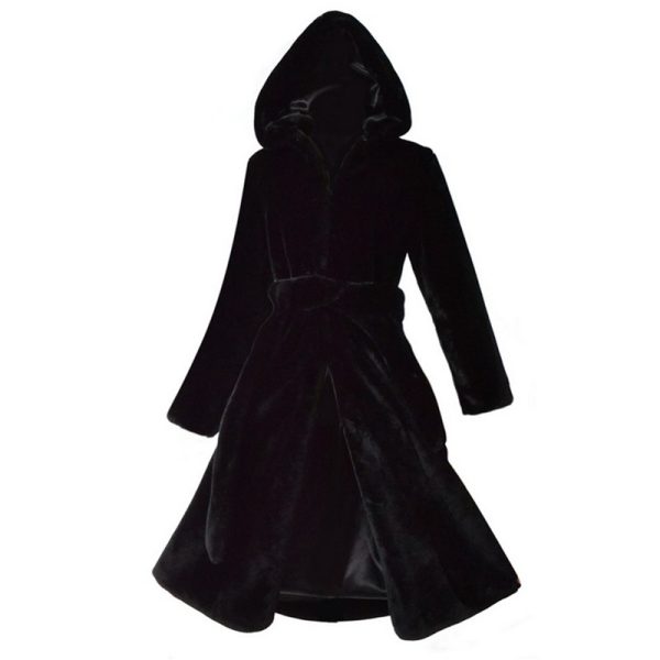 Women's Long Artificial Mink Coat - Image 3