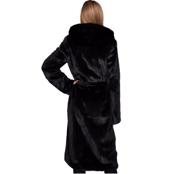 Women's Long Artificial Mink Coat - Image 2