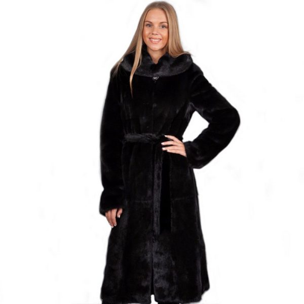 Women's Long Artificial Mink Coat