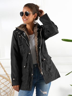 Plus Size Mid-Length Puffer Jacket