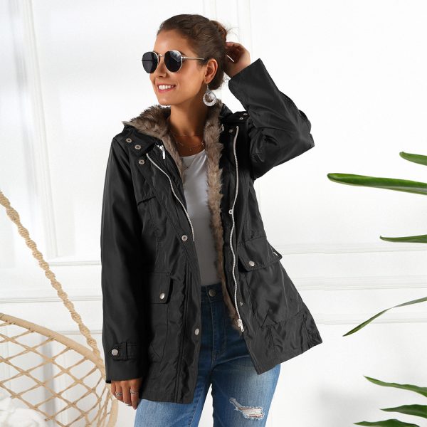 Plus Size Mid-Length Puffer Jacket