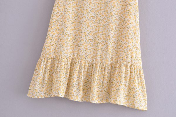 Floral High Waist Midi Skirt - Image 3