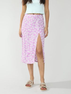 Fashionable Floral Midi Skirt