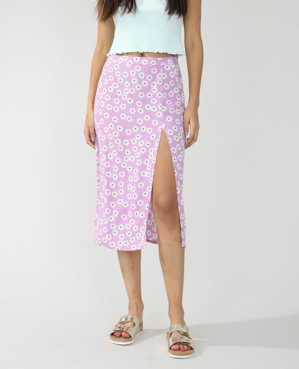 Fashionable Floral Midi Skirt