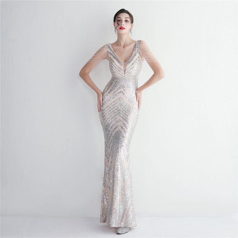 Elegant Beaded Party Dress