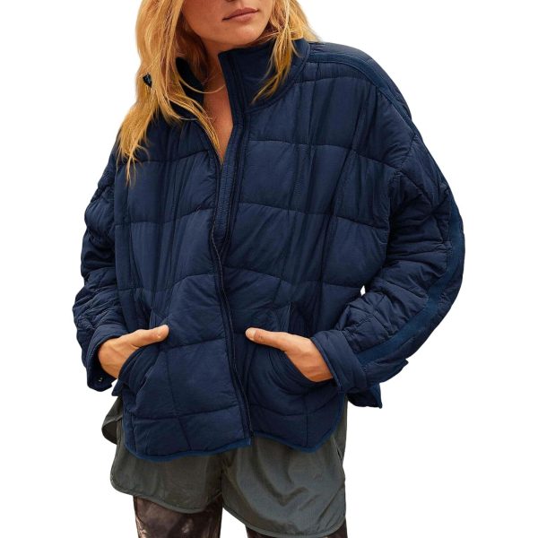 Stand Collar Zip Quilted Puffer - Image 2