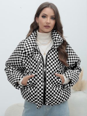 Plaid Bread Coat Cotton Padded Jacket