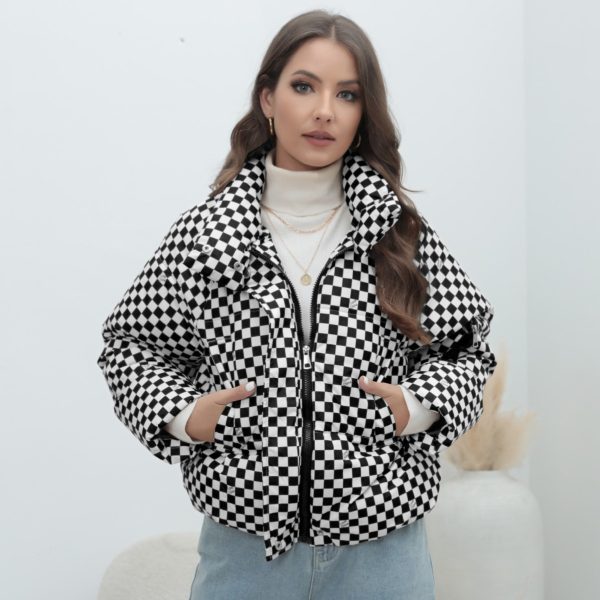 Plaid Bread Coat Cotton Padded Jacket