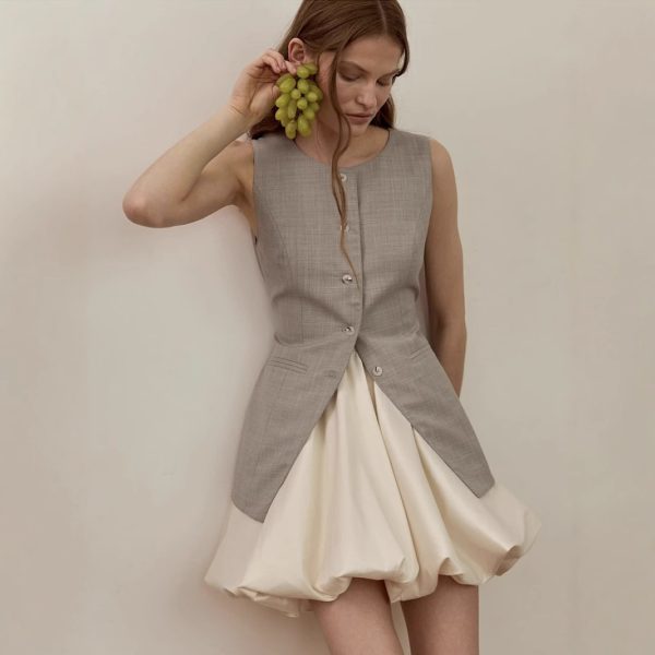 Elegant Satin Pleated Bud Skirt - Image 2