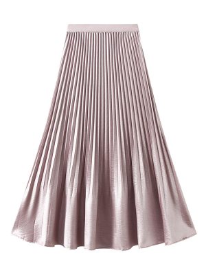 Elegant Pink Fishtail Midi Skirt