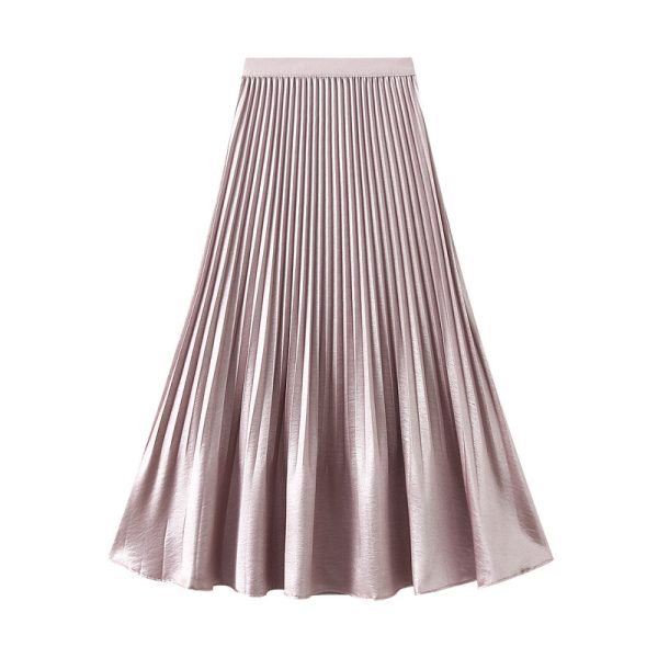 Elegant Pink Fishtail Midi Skirt