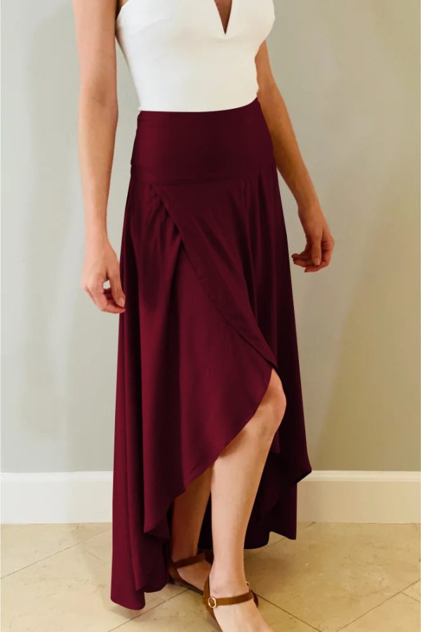 Elegant Asymmetric Ruffle Skirt