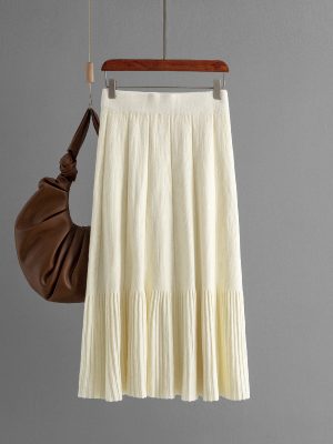 Korean Knitted Pleated Skirt