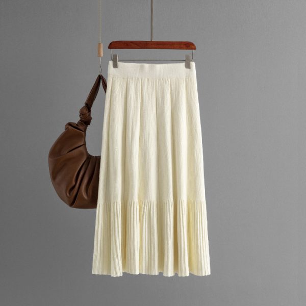 Korean Knitted Pleated Skirt