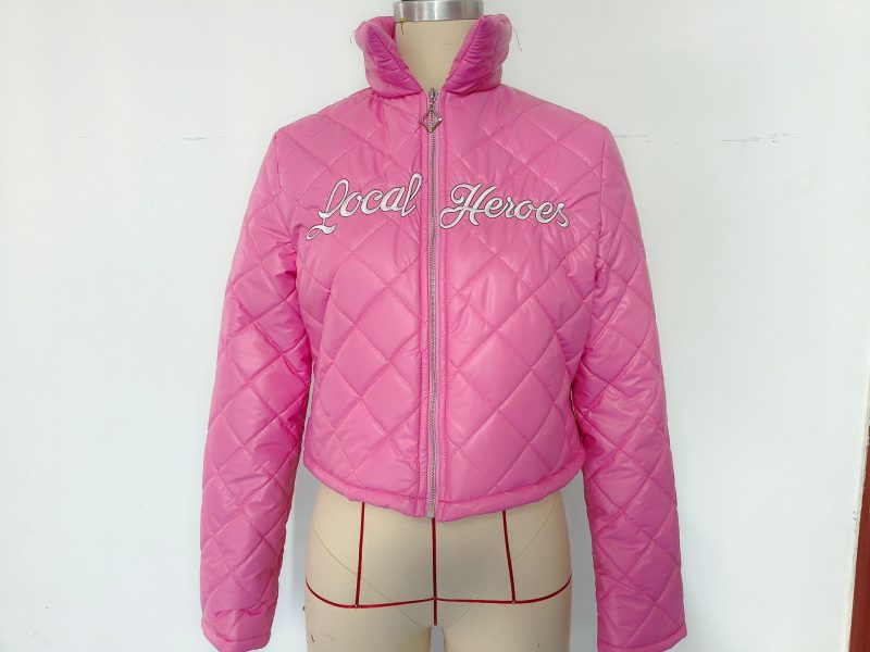 Embroidered Zipper Cotton Jacket - Image 3