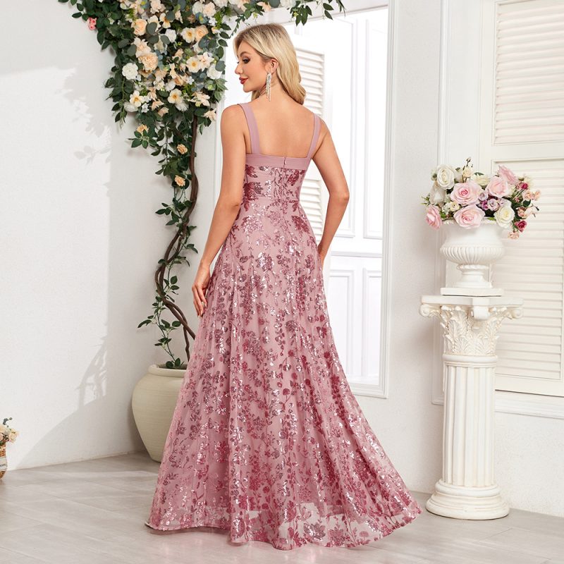 Embroidered Sequin Tulle Gown - Image 4