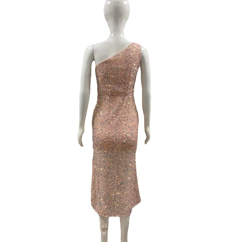 One-Shoulder Sequin Dress - Image 4