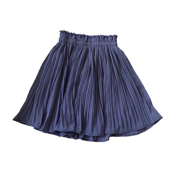 High Waist Chiffon Pleated Skirt - Image 4