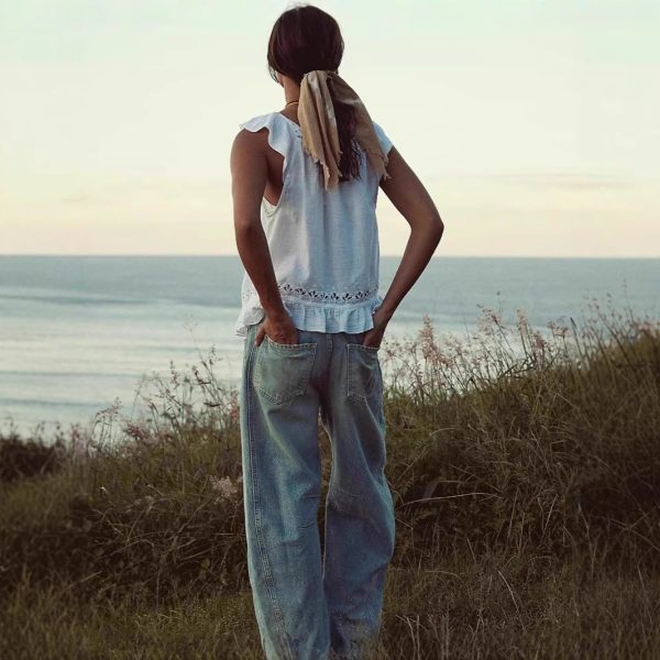 Vintage Mid-Waist Washed Denim - Image 3