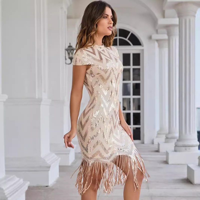 Sexy Sequin Tassel Dress - Image 2