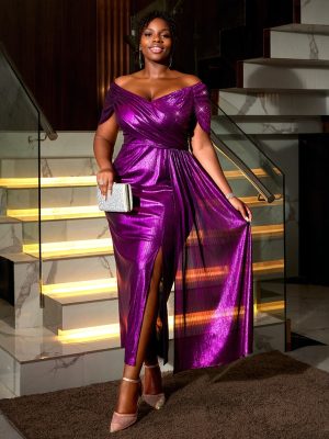 V-Neck Pleated Cocktail Dress