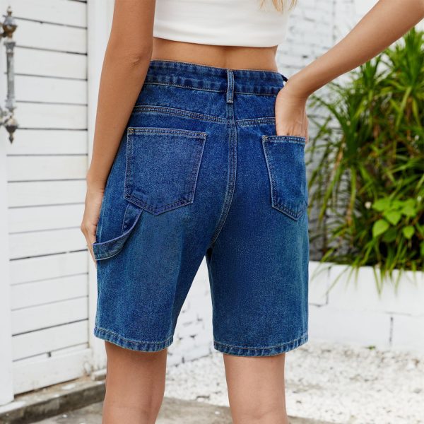 Women's Washed Street Denim Shorts - Image 4