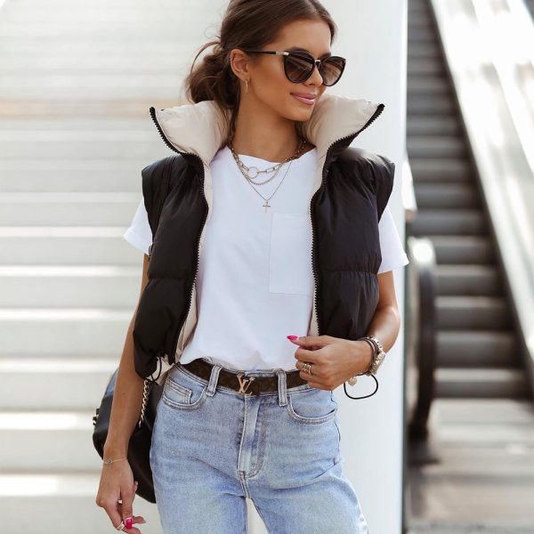 Chic Double-Sided Cotton-Padded Winter Vest