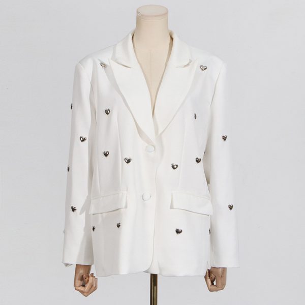 Women's Casual Metal Detail Blazer - Image 3