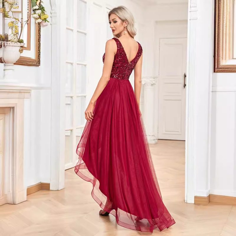 Chiffon Sequin Bridesmaid Dress - Image 4