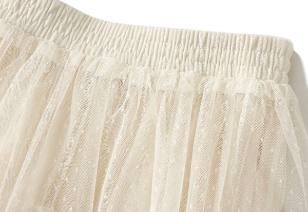 High-Waist Tiered Gauze Skirt - Image 4