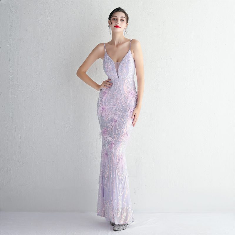 Elegant Beaded Wool Dress - Image 2