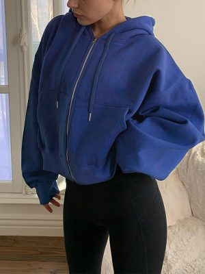 Women’s Velvet Zip Hoodie