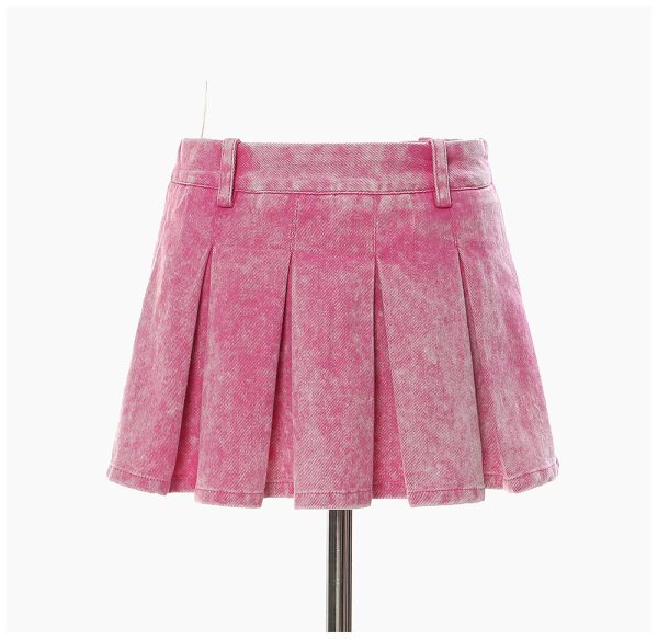 Sexy Washed Denim Umbrella Skirt - Image 2