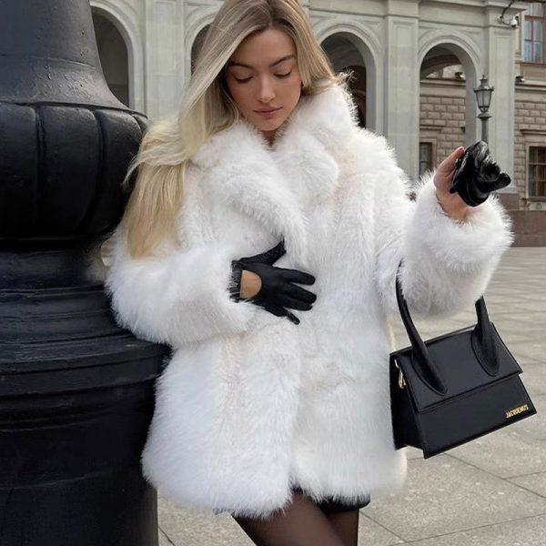 Women's Mid-Length Tuscan Faux Fur Coat