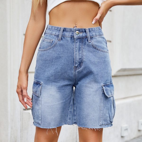 Women's Workwear Five-Pocket Denim Shorts