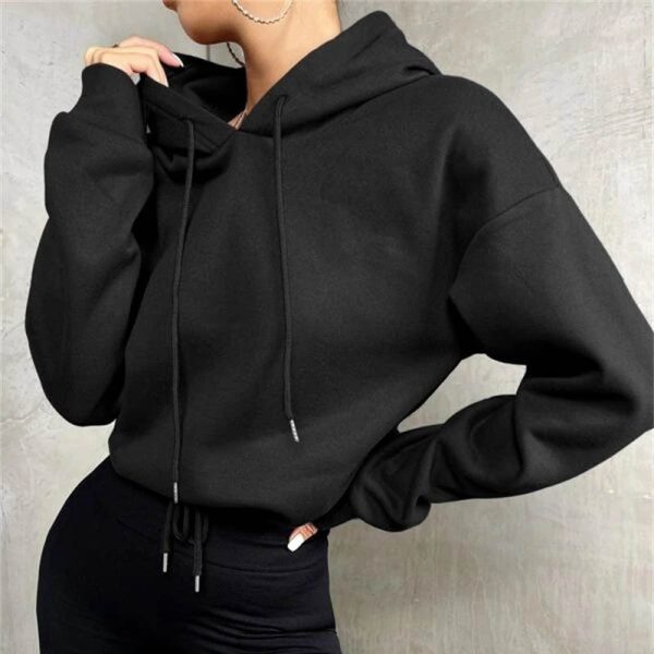 Women's Loose Hooded Sweatshirt - Image 4