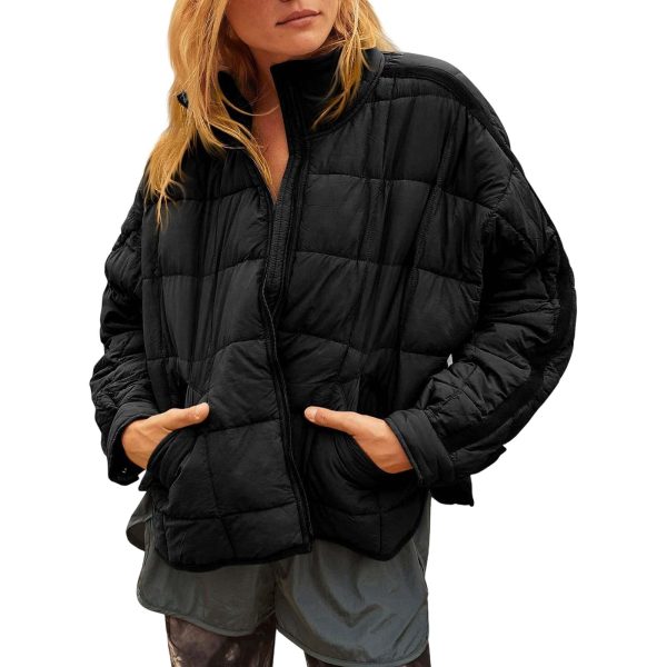 Stand Collar Zip Quilted Puffer - Image 4