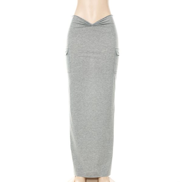 High Waist Pocket Pleated Skirt - Image 3