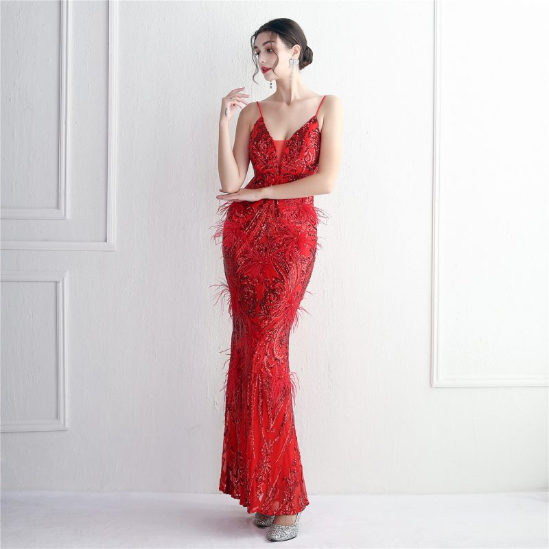Elegant Beaded Wool Dress - Image 4