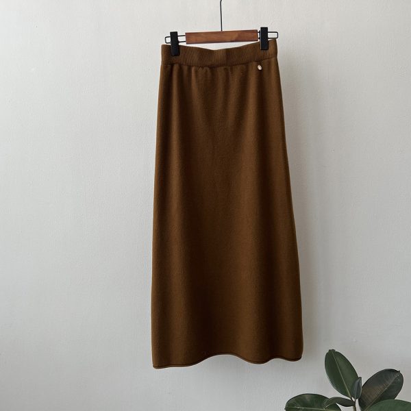 Thermal Knitted High-Waist Skirt - Image 4