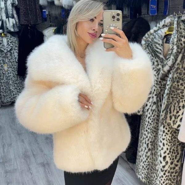 Women's Soft Faux Fox Fur Jacket