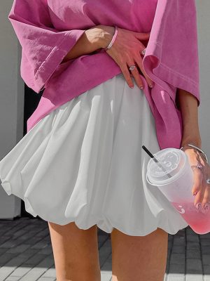 Matte Satin High Waist Skirt