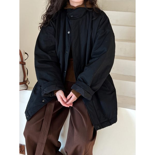 Women's Oversized Cotton Coat - Image 3