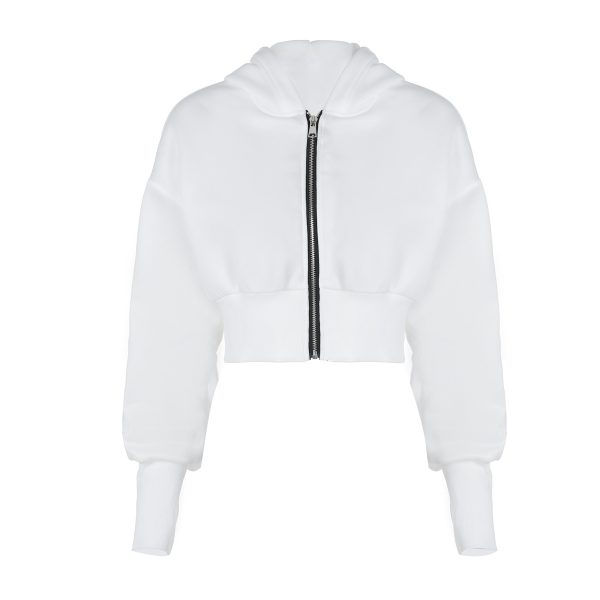 Women's Zipper Hooded Cardigan - Image 4