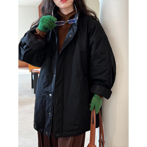 Women's Oversized Cotton Coat - Image 2