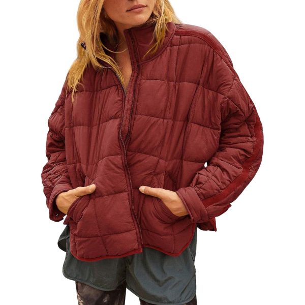 Stand Collar Zip Quilted Puffer - Image 3