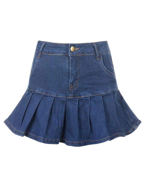 Sexy Two-Piece Denim Skirt - Image 4