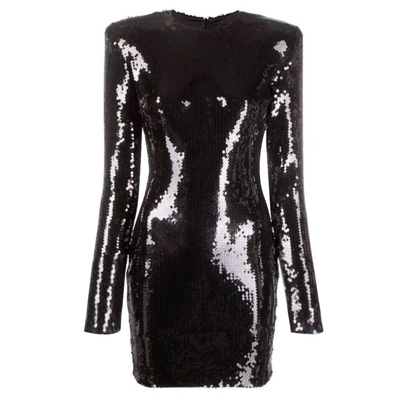 Shiny Sequined Party Gown - Image 4