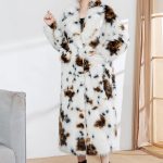 Women's Leopard Faux Fur Trench Coat - Image 3